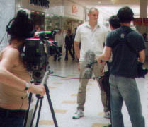 Steve and the film crew