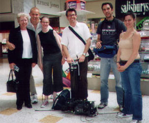 Steve, Anne and the film crew